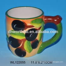 Lovely handpainting ceramic olive mug